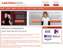 Tablet Screenshot of castingzone.ie